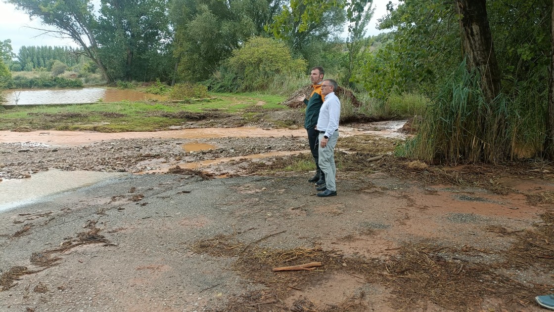 Joaquín Juste compromete el apoyo de medios de la DPT para hacer frente a los destrozos por las tormentas