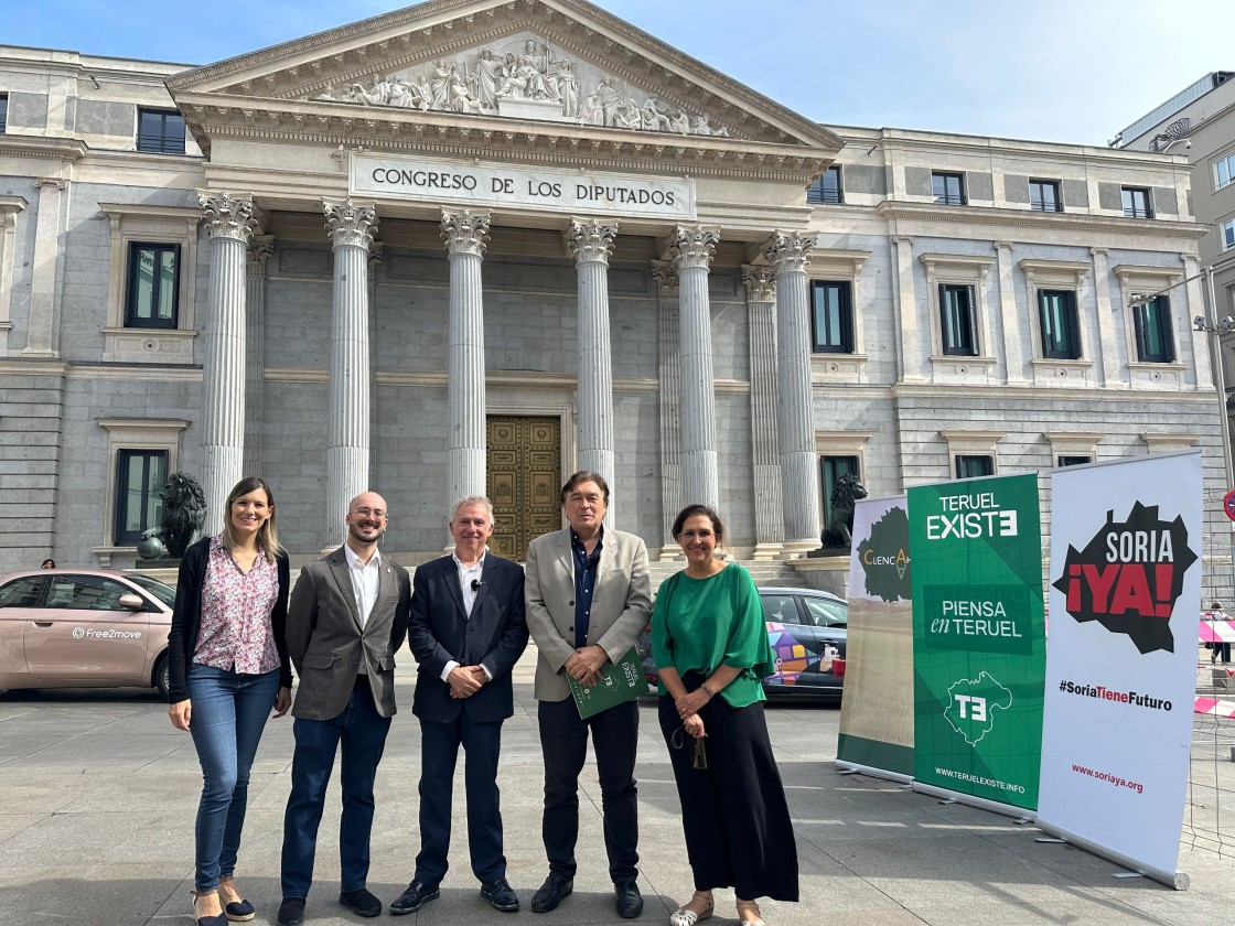 Teruel Existe acude junto a Cuenca Ahora y Soria ¡YA! a Madrid a denunciar que se comparen sus ayudas al funcionamiento con la financiación que se negocia para Cataluña