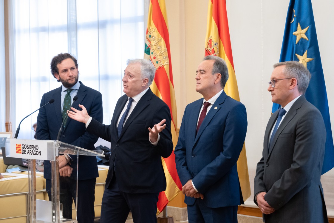 El Gobierno de Aragón y las tres diputaciones se comprometen a colaborar en la lucha contra la despoblación