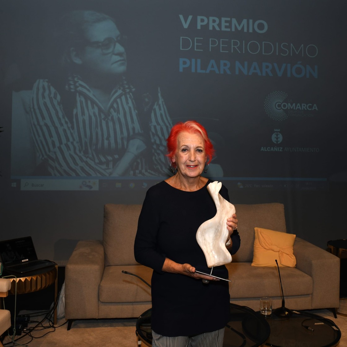 Rosa María Calaf recibe el Premio Pilar Narvión en Alcañiz