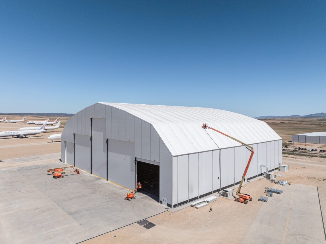 Spantech tilda de “hazaña de ingeniería” la construcción del hangar de Tarmac en Teruel