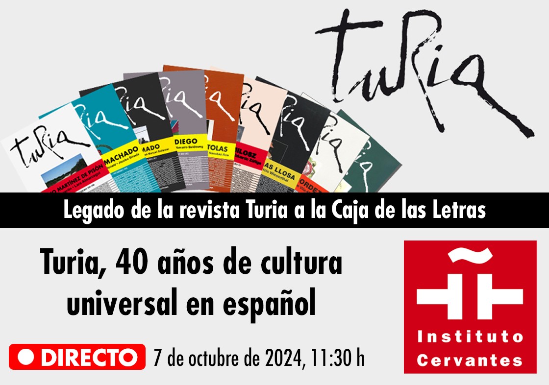 Sigue en directo desde DIARIO DE TERUEL el homenaje que recibe la revista turolense Turia por parte del Instituto Cervantes