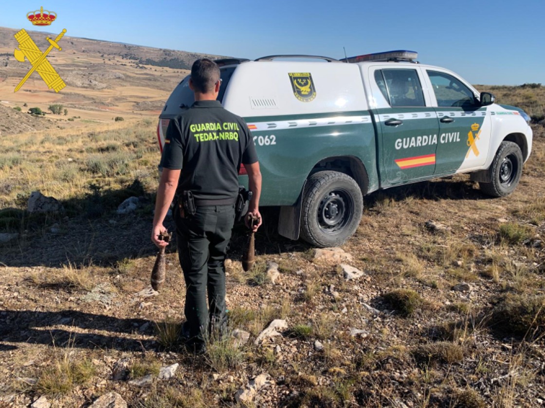 La Guardia Civil retira 17 artefactos explosivos en varios municipios de la comarca Gúdar Javalambre