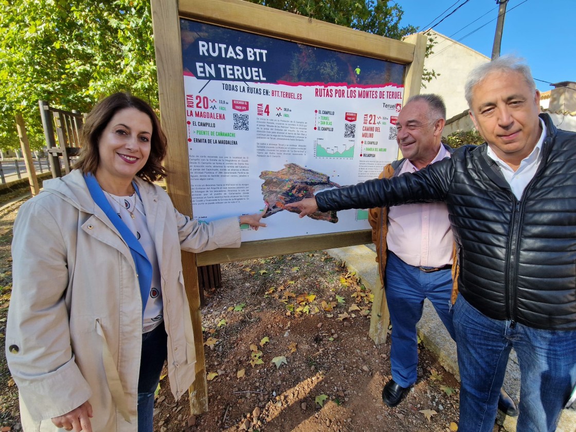 Señalizadas dos nuevas rutas BTT por los montes de Teruel