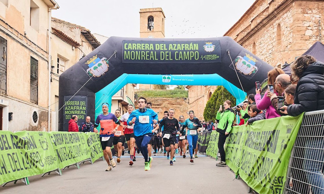 David Sánchez y Sonia Gaset se coronan en la I Carrera del Azafrán de Monreal del Campo