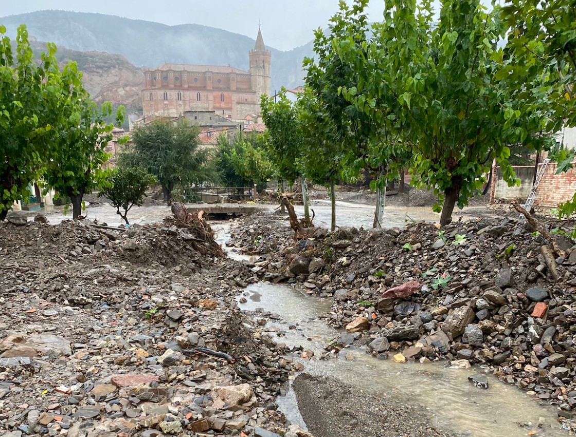 Montalbán, La Hoz de la Vieja, Olba y Libros intentan volver a la normalidad tras el temporal