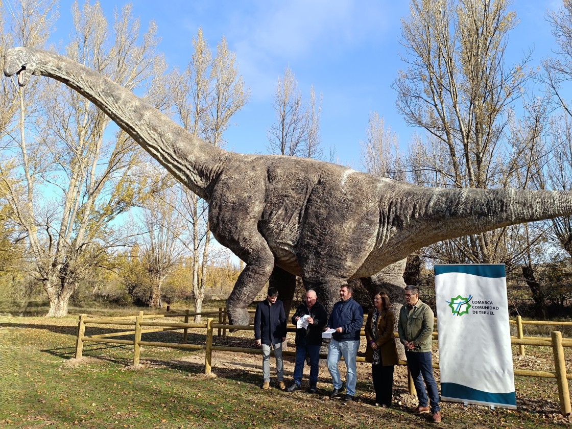 La Comarca Comunidad de Teruel inaugura la recreación del Lagarto de Galve