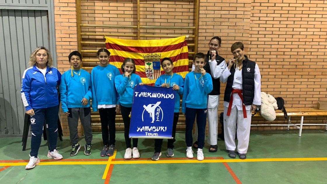 El Yamasuki Teruel logra seis medallas en el Campeonato de Aragón de Técnica