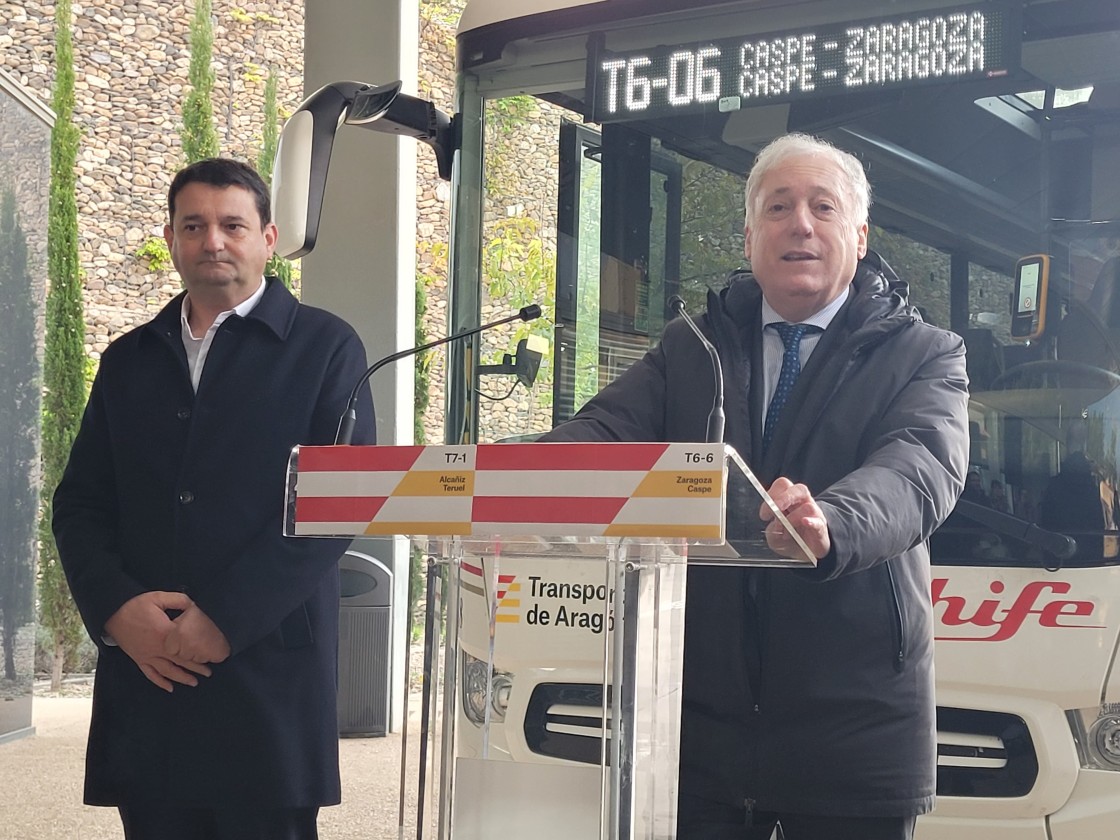 Echan a rodar 44 nuevas líneas de autobús para comunicar 131 municipios entre Zaragoza, Alcañiz y Teruel