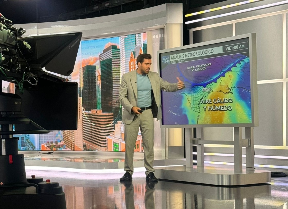 Antonio Sánchez, meteorólogo turolense en Univisión (EEUU): “La medida más eficaz contra  la meteorología extrema es que  la población esté bien informada”