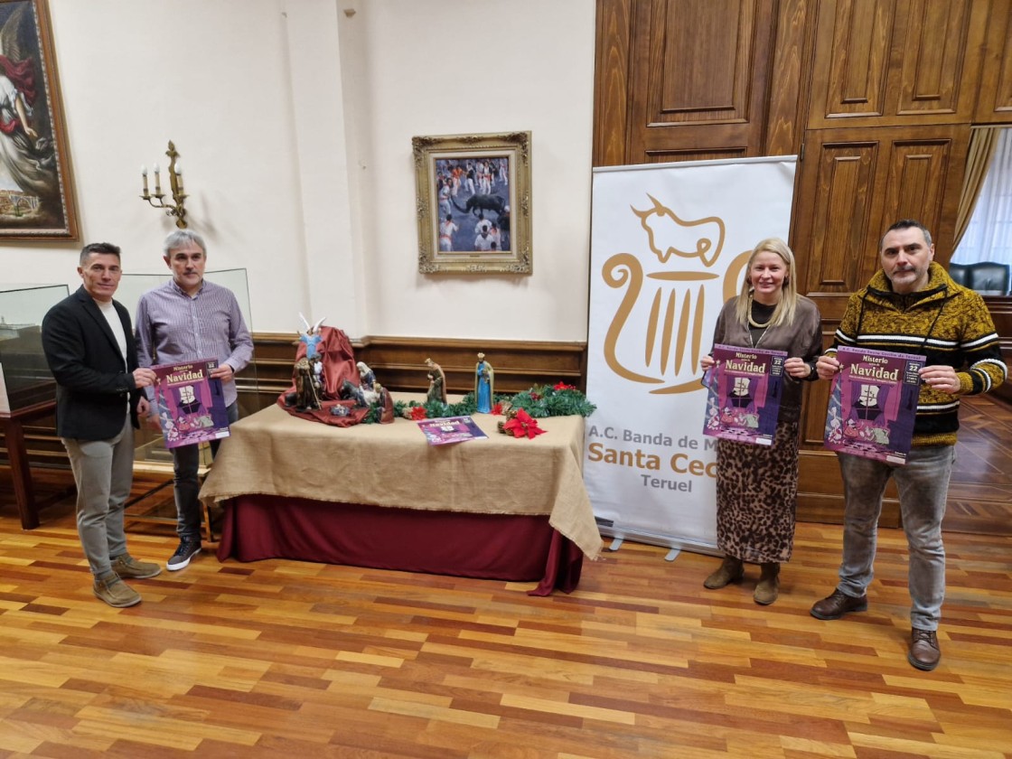 La Banda de Música Santa Cecilia de Teruel ofrece el concierto 'Misterio antes de Navidad'