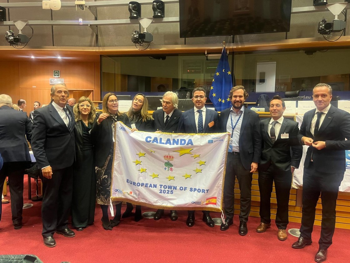 El municipio de Calanda es reconocido en Bruselas como Villa Europea del Deporte 2025