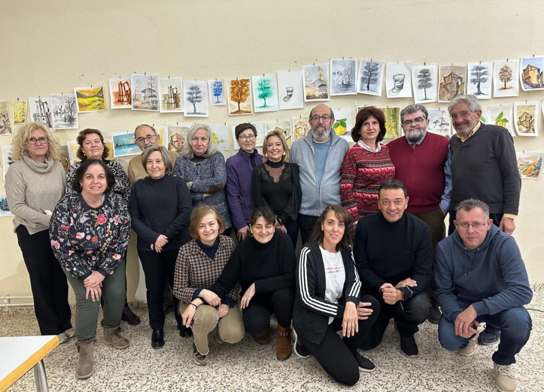 Los alumnos de la Uned Sénior finalizan el curso  de Acuarela paso a paso