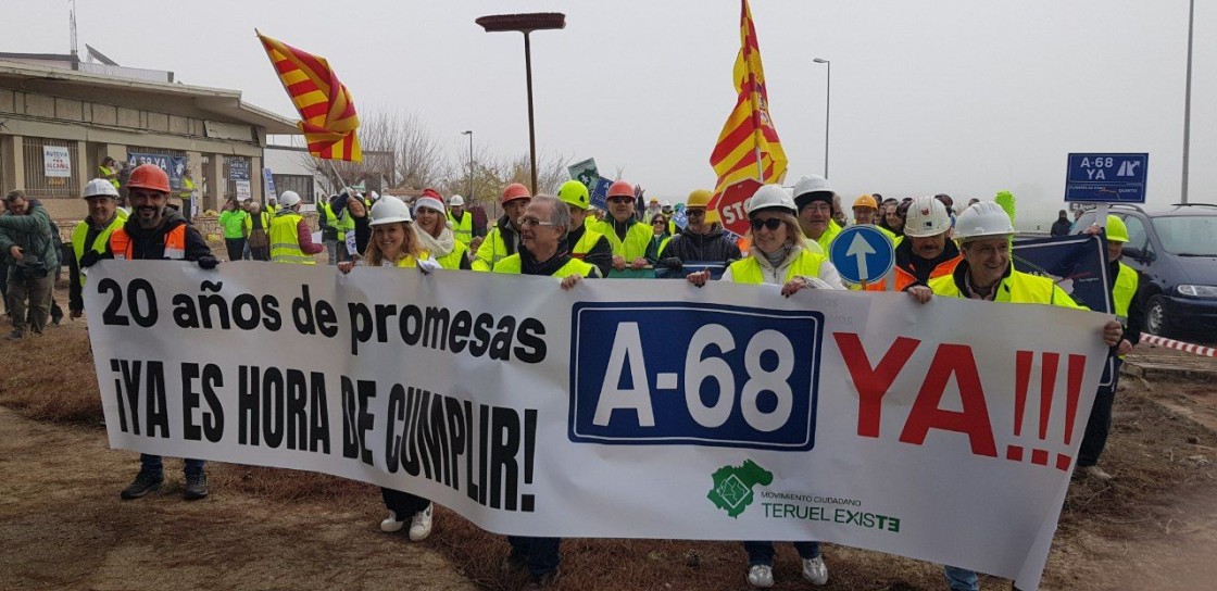 Vecinos y organizaciones del Bajo Aragón Histórico reclaman el inmediato inicio de las obras de la A-68 en la provincia de Teruel