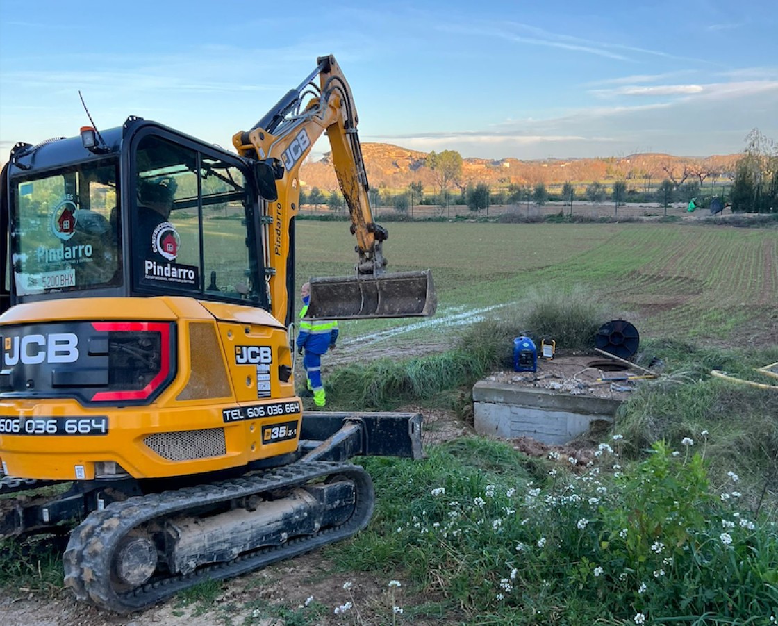 Una rotura en la tubería que abastece los depósitos de agua de Alcañiz produce cortes en el suministro