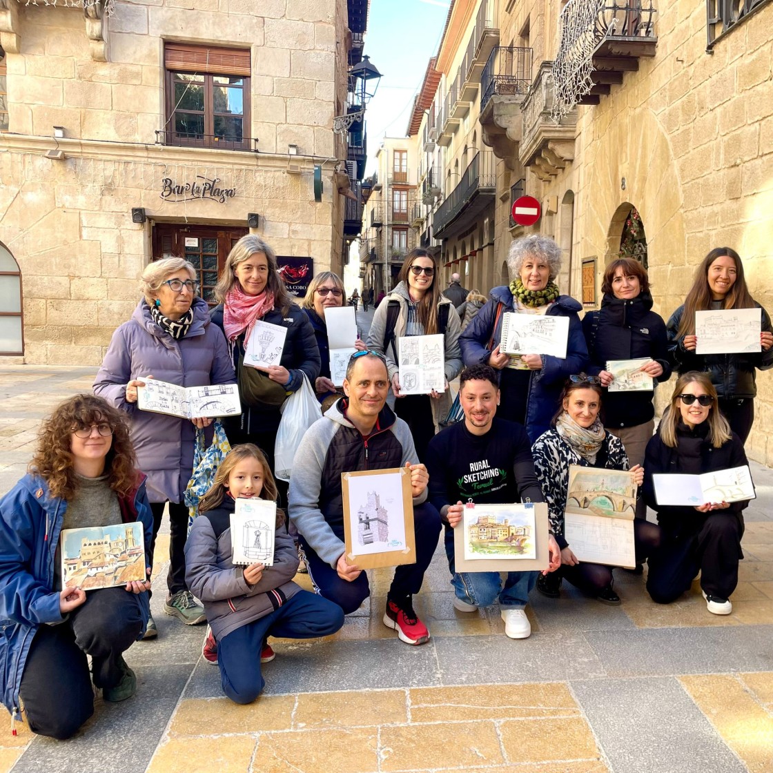 @RuralSketchingTeruel llega hasta Valderrobres y Cretas