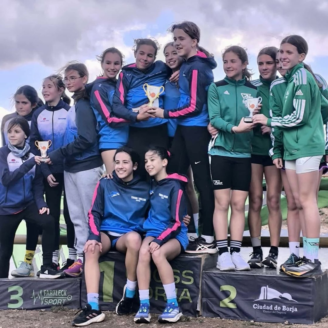 Alcañizanos y turolenses dan lo máximo en el Campeonato de Aragón escolar, en Borja