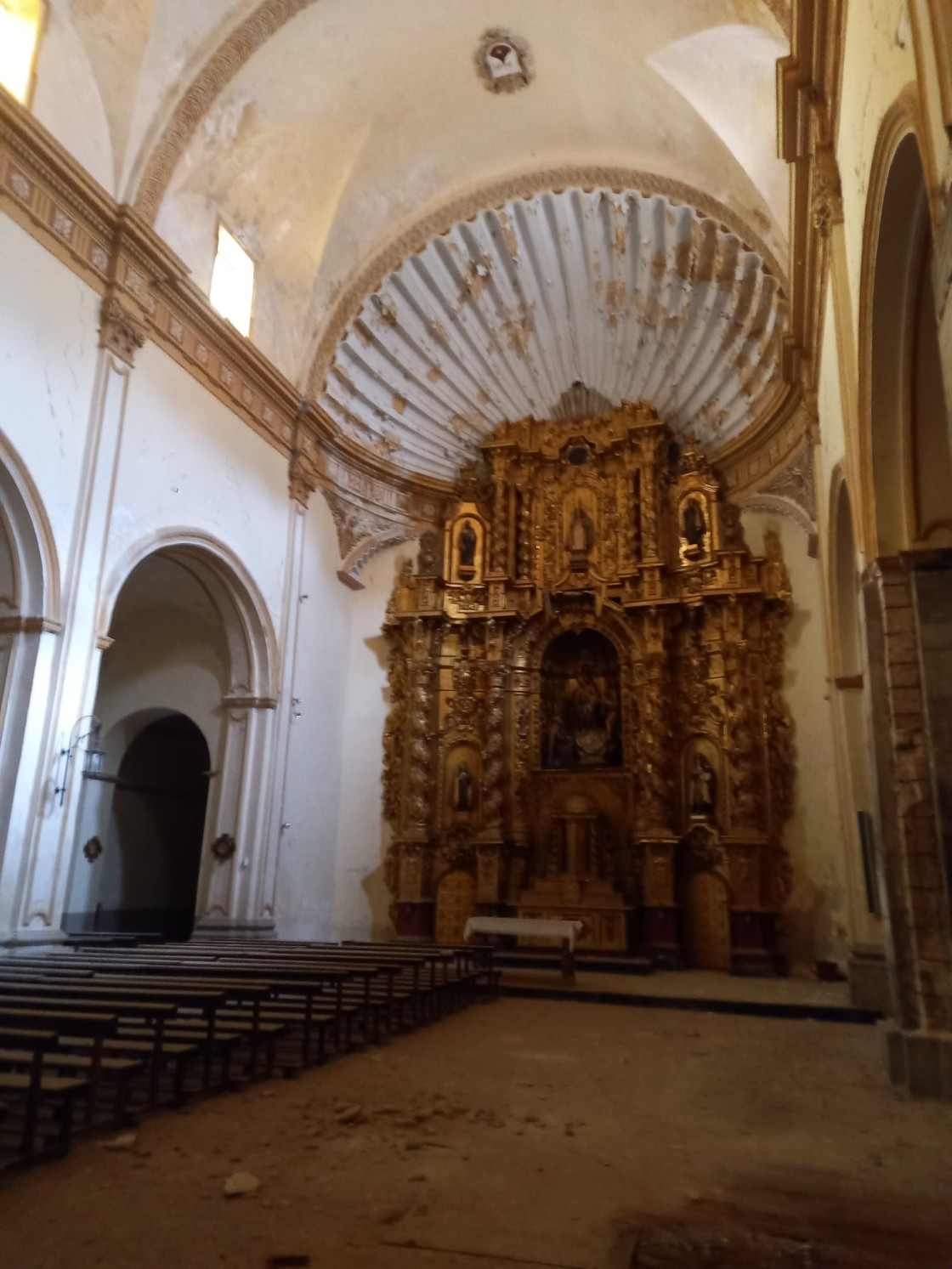 La iglesia del Carmen de Alcañiz avanza hacia la recuperación tras 20 años cerrada