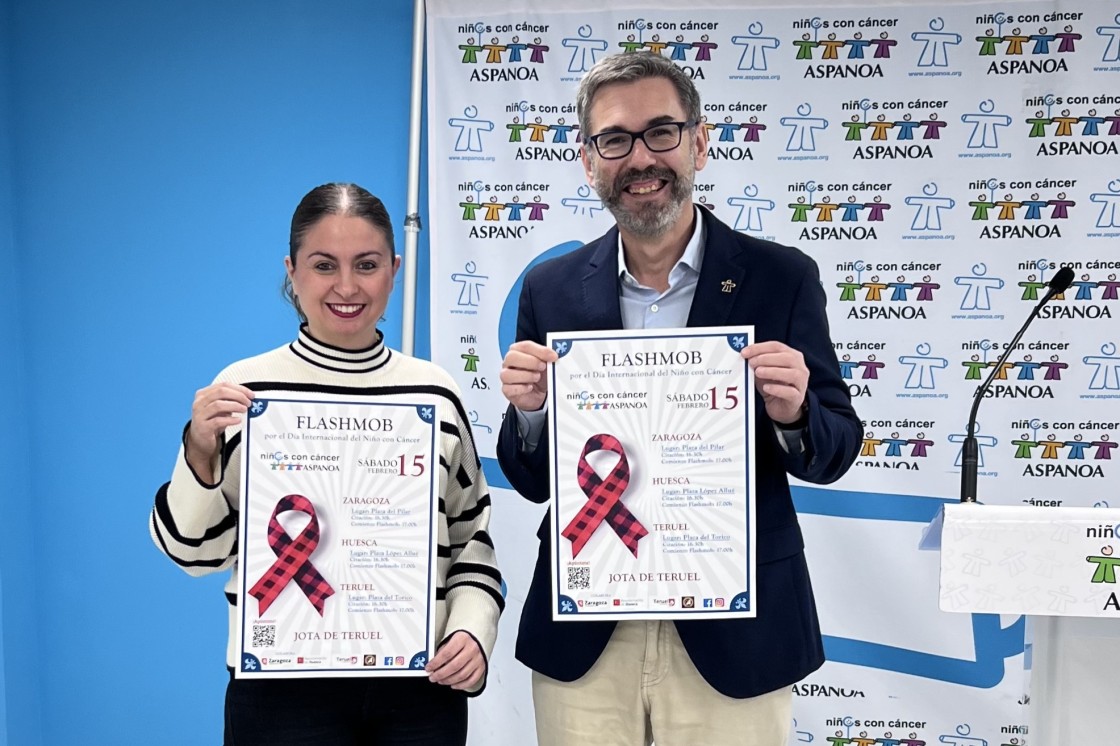 La plaza del Torico acogerá este sábado un 'flashmob' jotero para visibilizar el cáncer infantil