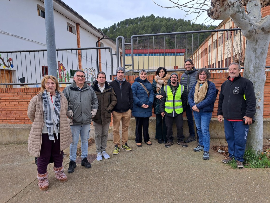 CHA exige la reparación urgente del patio del CEIP Comarca de Cuencas Mineras de Montalbán, afectado por la dana