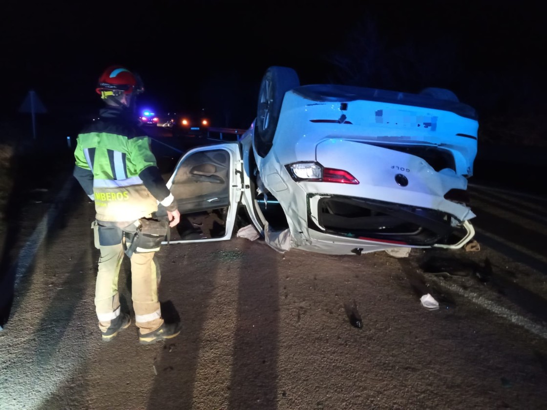 Un herido en un accidente de tráfico entre Híjar y La Puebla