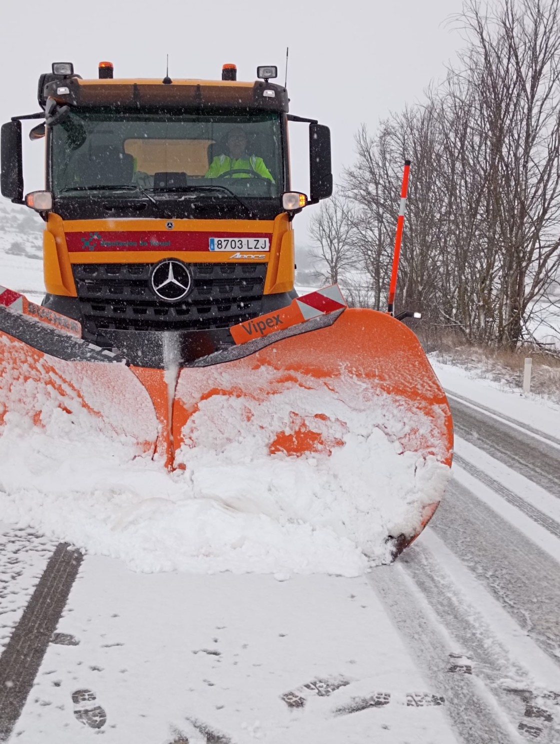 Incidencias por la nieve en varias carreteras de la provincia este fin de semana