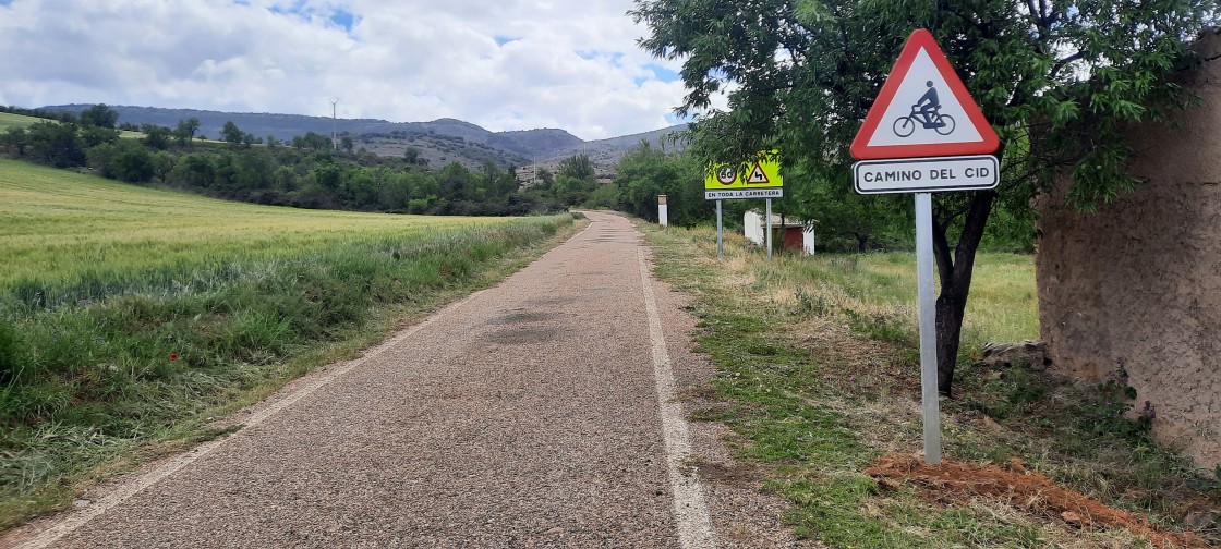 El Consorcio Camino del Cid instala 24 nuevas señales de aviso de paso de ciclistas para aumentar la seguridad de los cicloturistas