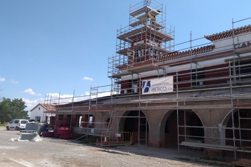 Los trabajos en la cubierta de la estación de Caminreal, concluidos