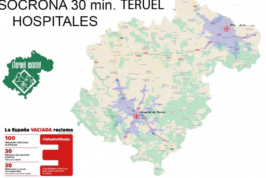 Teruel Existe destaca las carencias en el acceso a servicios y comunicaciones en la provincia y exige el Plan 100/30/30