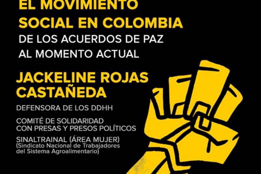 Charla en Teruel de Jackeline Rojas sobre la crisis colombiana