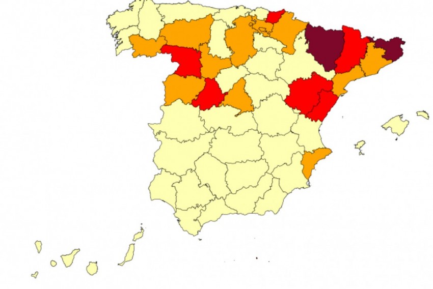 Teruel está en riesgo alto y es la provincia del país con la mayor ocupación de UCI