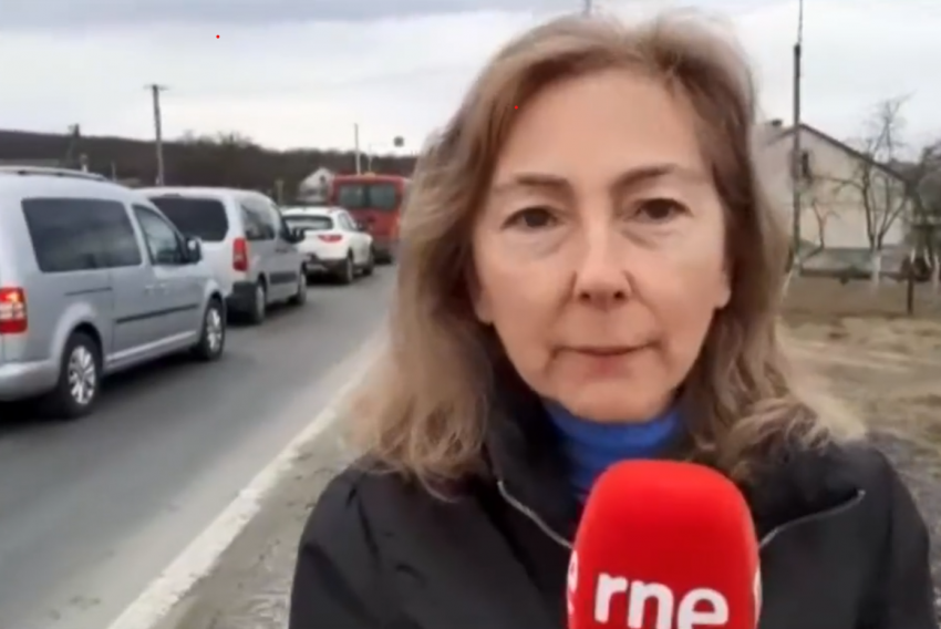 Aurora Moreno, periodista alcañizana, enviada especial de RNE a Ucrania: 