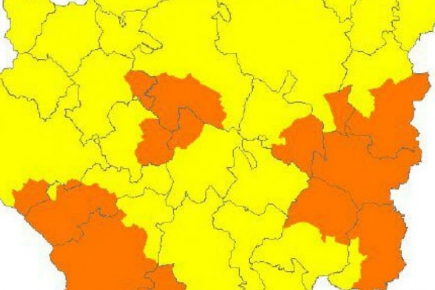 Gran parte de la provincia, en alerta naranja por peligro de incendios forestales