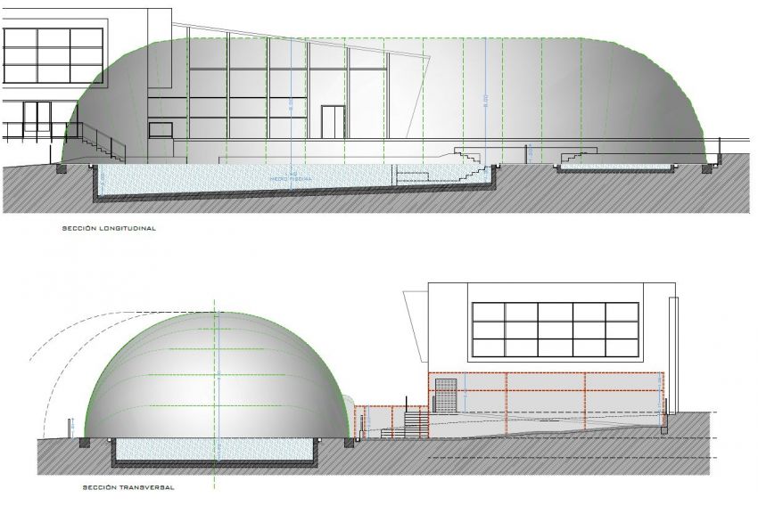 Calamocha avanza en la construcción  de la nueva piscina climatizada