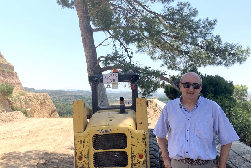 El Ayuntamiento de Alcañiz acondiciona un muro de Pui Pinos afectado por las tormentas