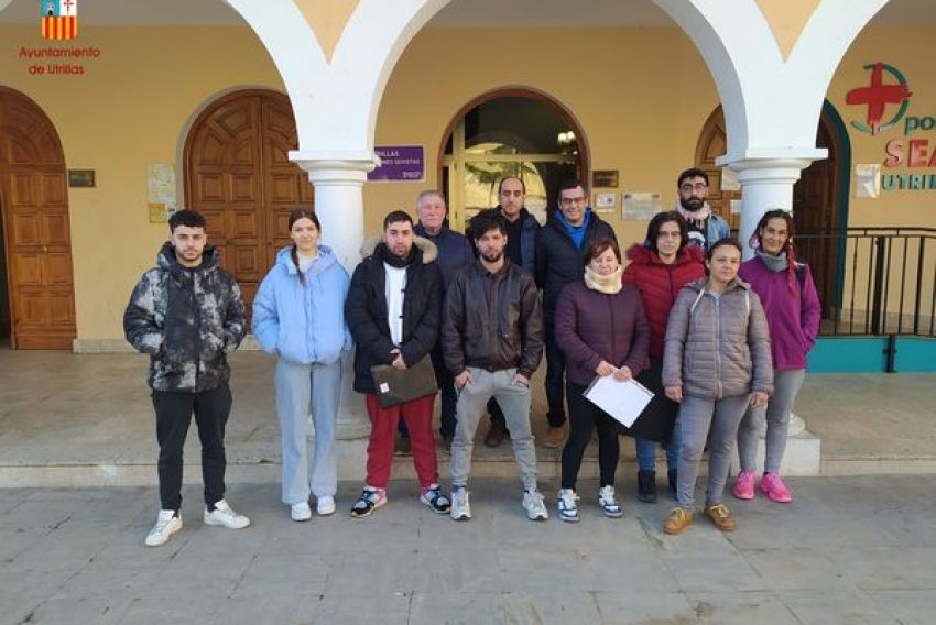 El taller de empleo de albañilería de Utrillas arranca con diez personas inscritas