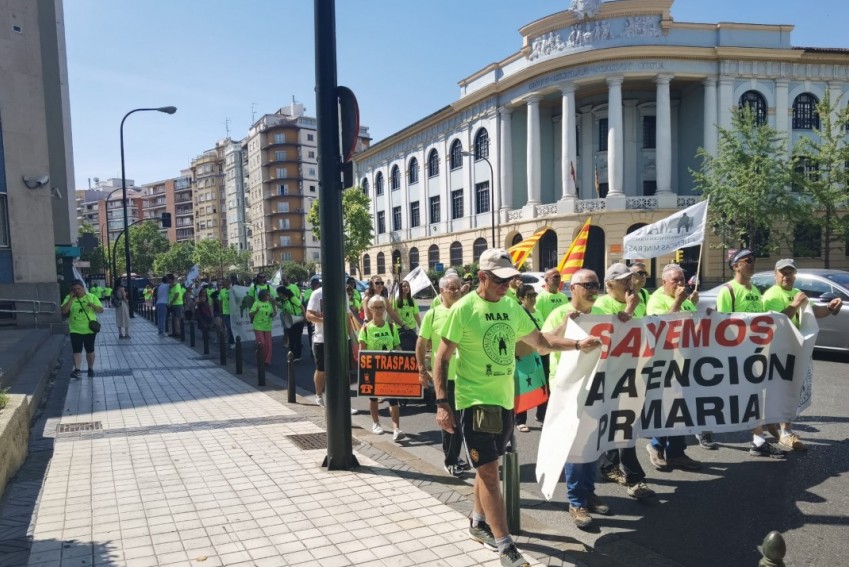 El MAR culmina  en el Pignatelli su marcha por etapas por la dignidad rural