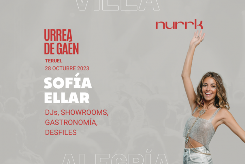 Una firma de moda monta una gran fiesta en Urrea de Gaén el sábado con sorteos y concierto de Sofía Ellar