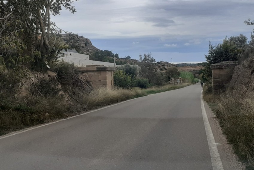 Arrancan dos semanas de trabajos de desbroce intensivo en los márgenes de diez kilómetros del Camino de la Vía en Alcañiz