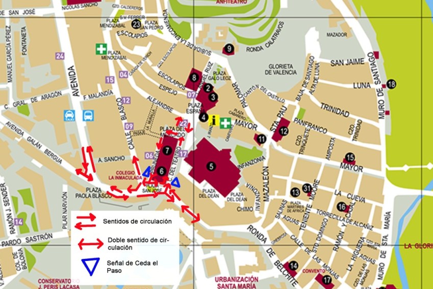 La calle Pruneda de Alcañiz reabre al tráfico este lunes para que la circulación no colapse por las obras