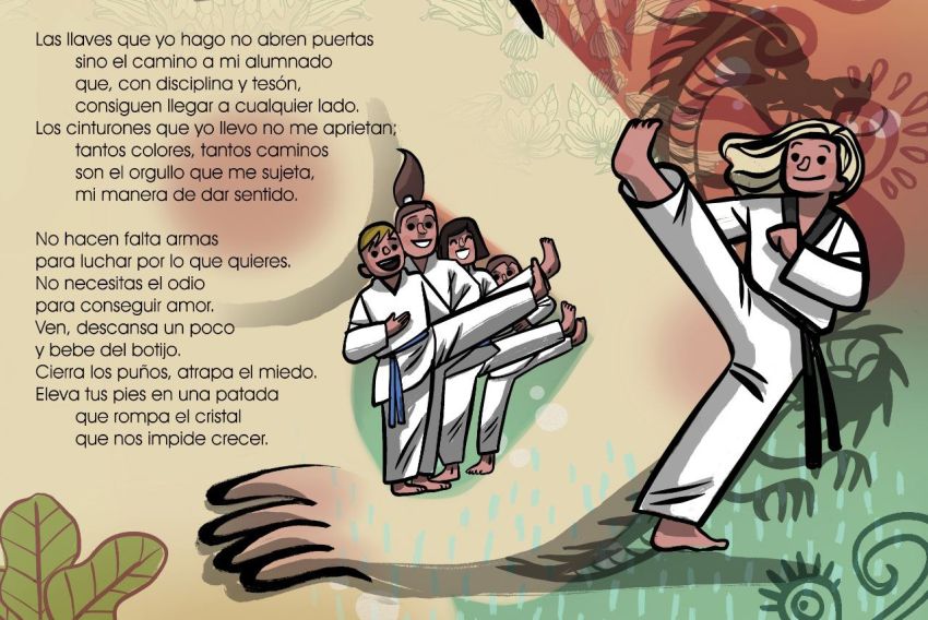Joaquina Edo Cercós, maestra nacional de taekwondo: 
