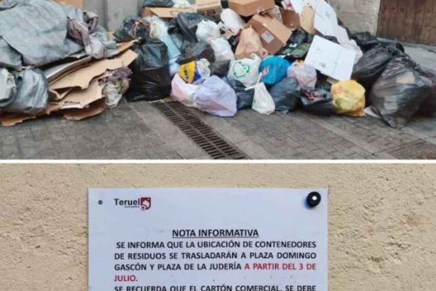 El Ayuntamiento de Teruel sanciona con hasta 750 euros el depósito de basura en el suelo en la calle Muñoz Degrain