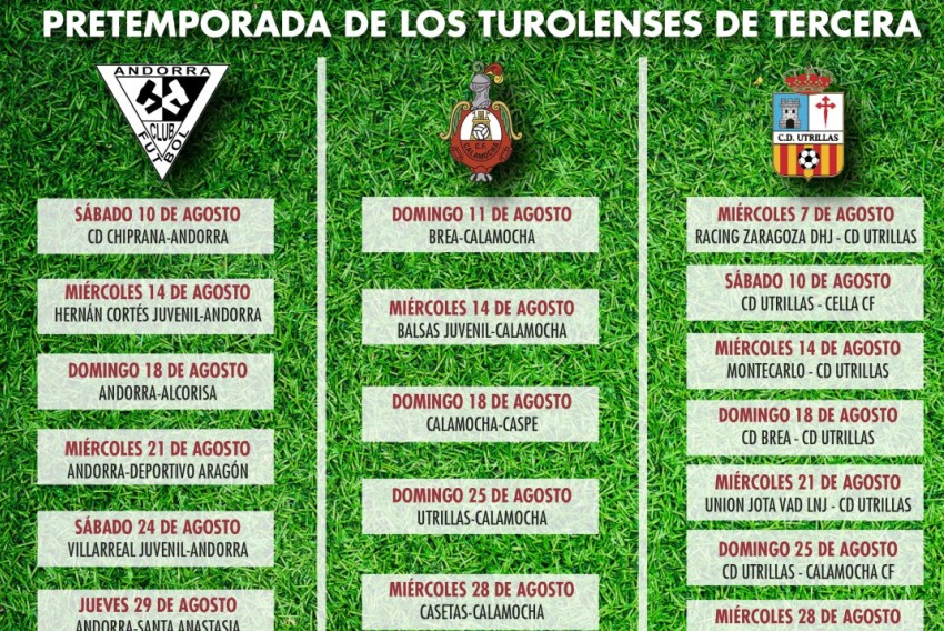 Viajes cortos y equipos cercanos para  las pretemporadas de los turolenses