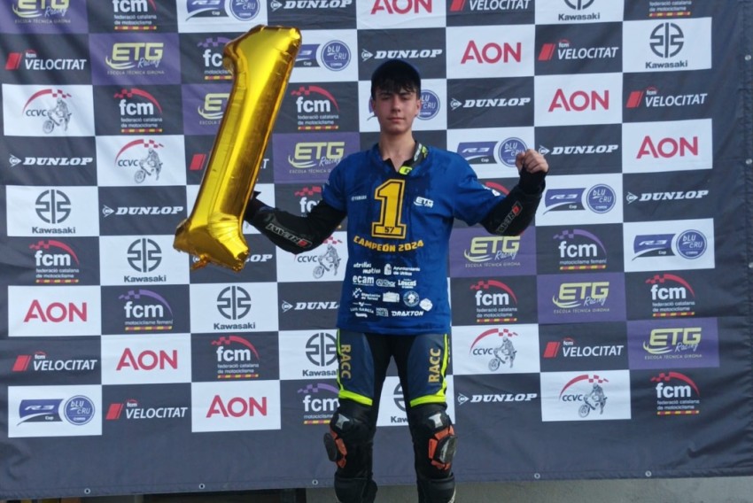 El piloto de Utrillas Raúl Navarrete gana la Challenge Yamaha en Alcarrás