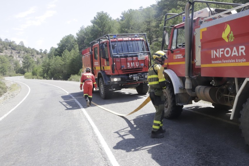 Estabilizado el incendio de Corbalán, que baja a nivel 0 de emergencia