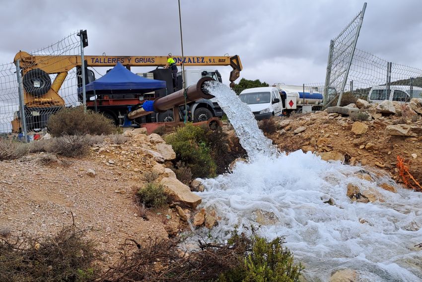 La CHE ya ensaya en Los Fontanales para aportar agua al Guadalope si hay sequía