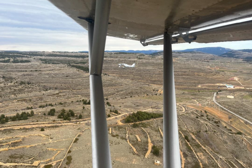 El viento causó el accidente del avión en el que murieron dos personas en Mosqueruela