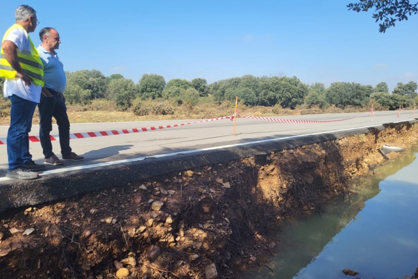 La Diputación de Teruel organiza el operativo para reparar las afecciones causadas por las tormentas en los pueblos del Jiloca