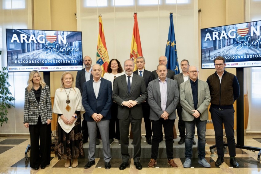 Aragón lanza una plataforma para la reconstrucción de Valencia que suma ya un millón de euros comprometidos