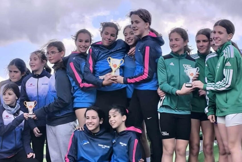 Alcañizanos y turolenses dan lo máximo en el Campeonato de Aragón escolar, en Borja